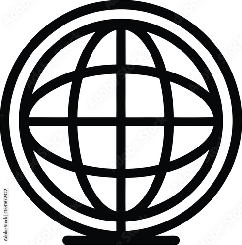 Globe Icon Outline Vector Illustration