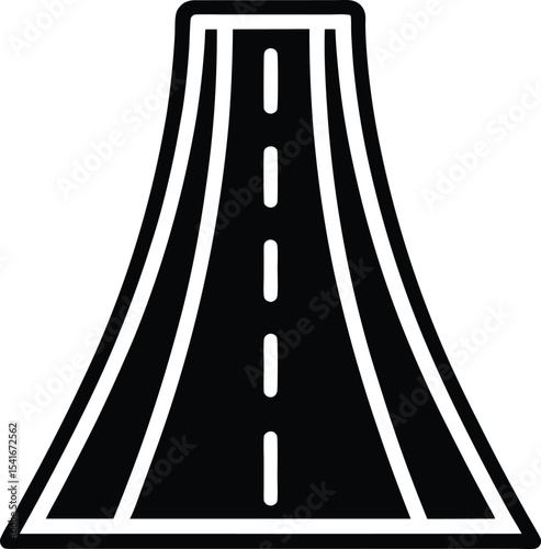 Highway Icon Outline Vector Illustration
