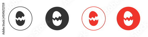Broken egg icon Logos. Flat Vector Icon Design Template
