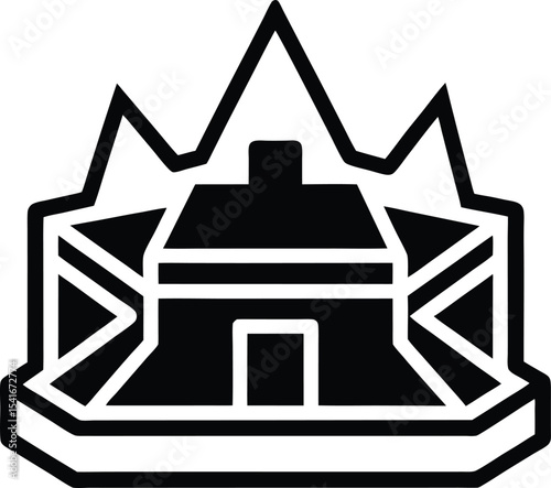 Ice Center Icon Outline Vector Illustration