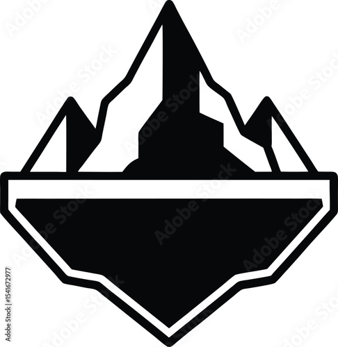 Ice Field Icon Outline Vector Illustration