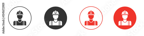 Builder icon Logos. Flat Vector Icon Design Template