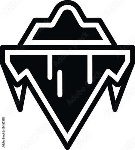Ice Headline Icon Outline Vector Illustration