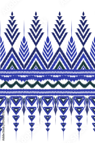 Abstract geometric Ikat pattern seamless.