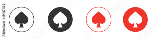 Card-spade icon Logos. Flat Vector Icon Design Template