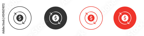 Cash flow icon Logos. Flat Vector Icon Design Template