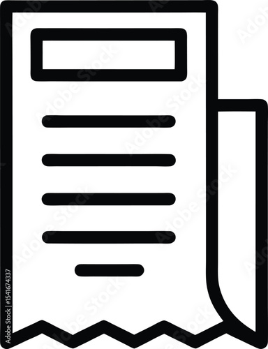 Invoice Icon Outline Vector Illustration