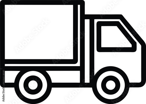 Logistic Truck Icon Outline Vector Illustration