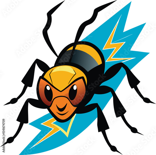 vector illustration of a bee