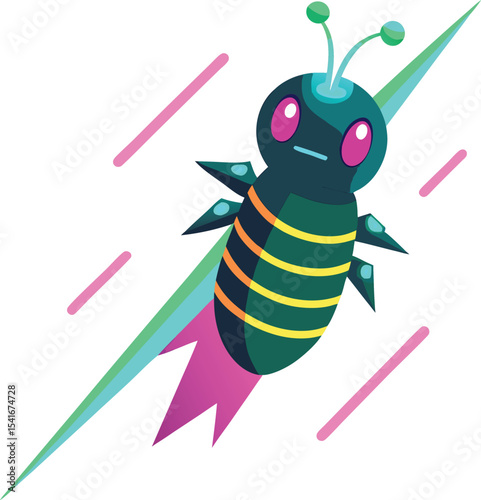 bee on white background