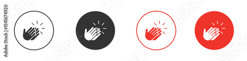Clapping hands icon Logos. Flat Vector Icon Design Template