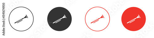 Clarinet icon Logos. Flat Vector Icon Design Template