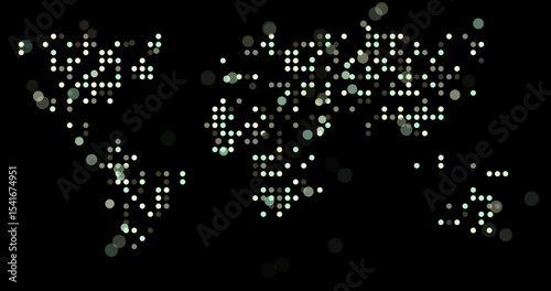 Generative Art Circles Create World Map