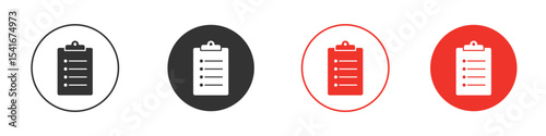 Clipboard icon Logos. Flat Vector Icon Design Template