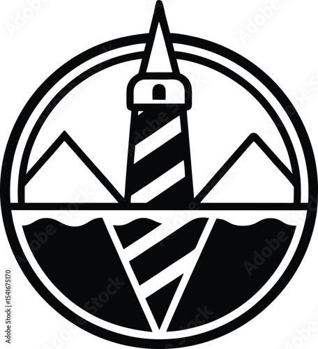 North Pole Icon Outline Vector Illustration