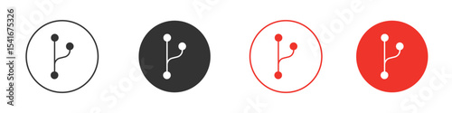 Code branch icon Logos. Flat Vector Icon Design Template