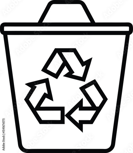 Recycling Icon Outline Vector Illustration