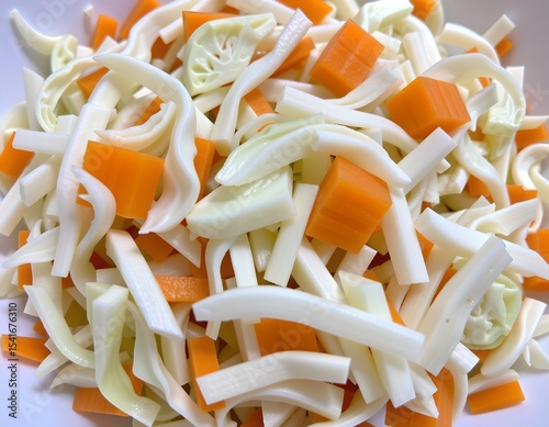 Assorted Vegetable Medley Fresh Carrots Daikon and Fennel Slices
