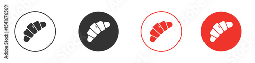 Croissant icon Logos. Flat Vector Icon Design Template