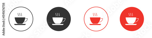 Cup of coffee icon Logos. Flat Vector Icon Design Template