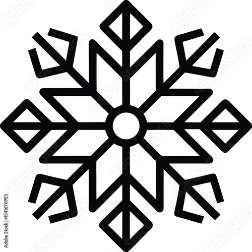 Snow Indent Icon Outline Vector Illustration