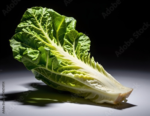 Fresh Green Bok Choy Leaf Vibrant Vegetable Healthy Food Ingredient Studio Shot