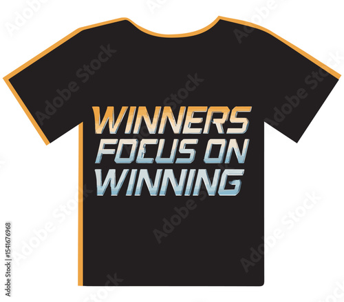 Empowering "Winners Focus On Winning" Gradient T-Shirt
