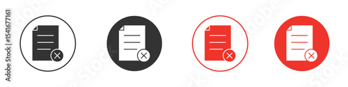 Delete Document icon Logos. Flat Vector Icon Design Template