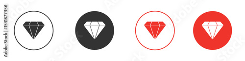 Diamond icon Logos. Flat Vector Icon Design Template