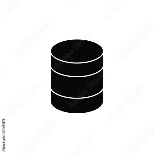 Black cylindrical gift package vector silhouette icon