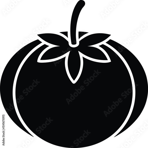 Tomato Icon Outline Vector Illustration