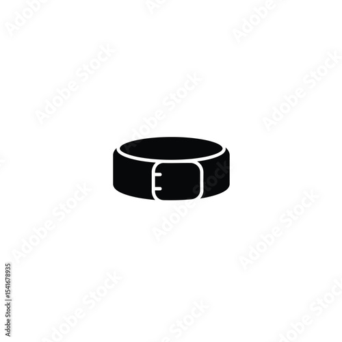 Black Silhouette Wristband Vector Icon White Background 1