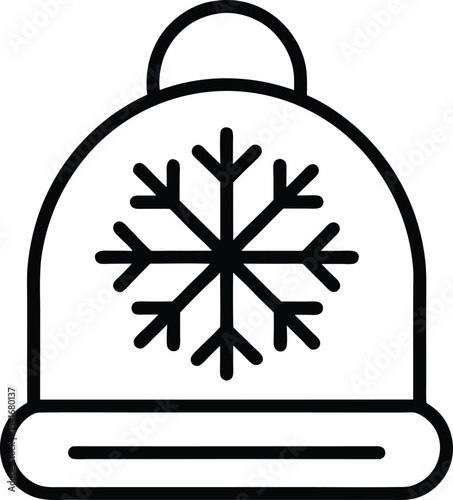 Winter Outdent Icon Outline Vector Illustration