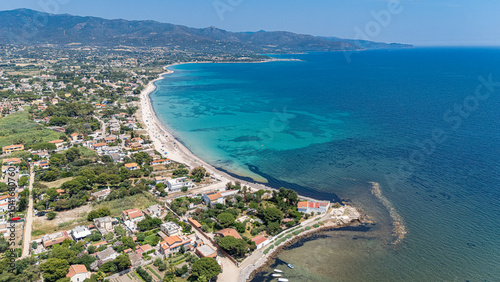 Aerial view of the Sant'Andrea area in Quartu S. E., Sardinia, Italy