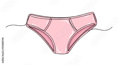 Panties illustration doodle style glossy 3D 