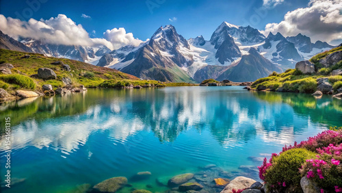 Landscape mountains lake Argentina Bariloche Patagonia