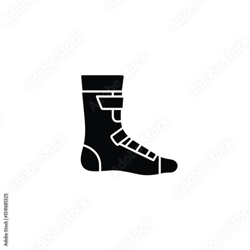 Black Silhouette Vector Ankle Brace Icon support 1