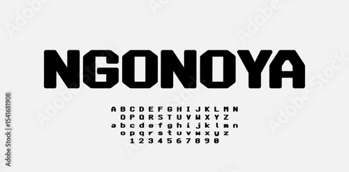 Minimalist bold font. Suits for any graphic design needs. Come in an edirable vector. Lettering alphabet typography. Sci-fi Sports Music Business Fashion
