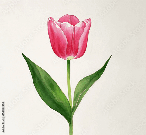 Tulip Tide isolated watercolor vector illustration svg 
