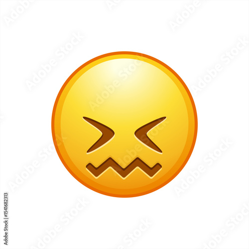 Sad face emoji distraught vector 10 eps.