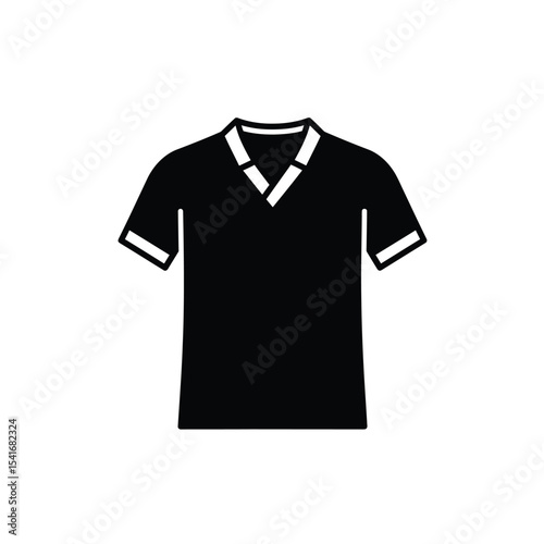 Black Badminton Jersey Silhouette Vector Icon shirt 1