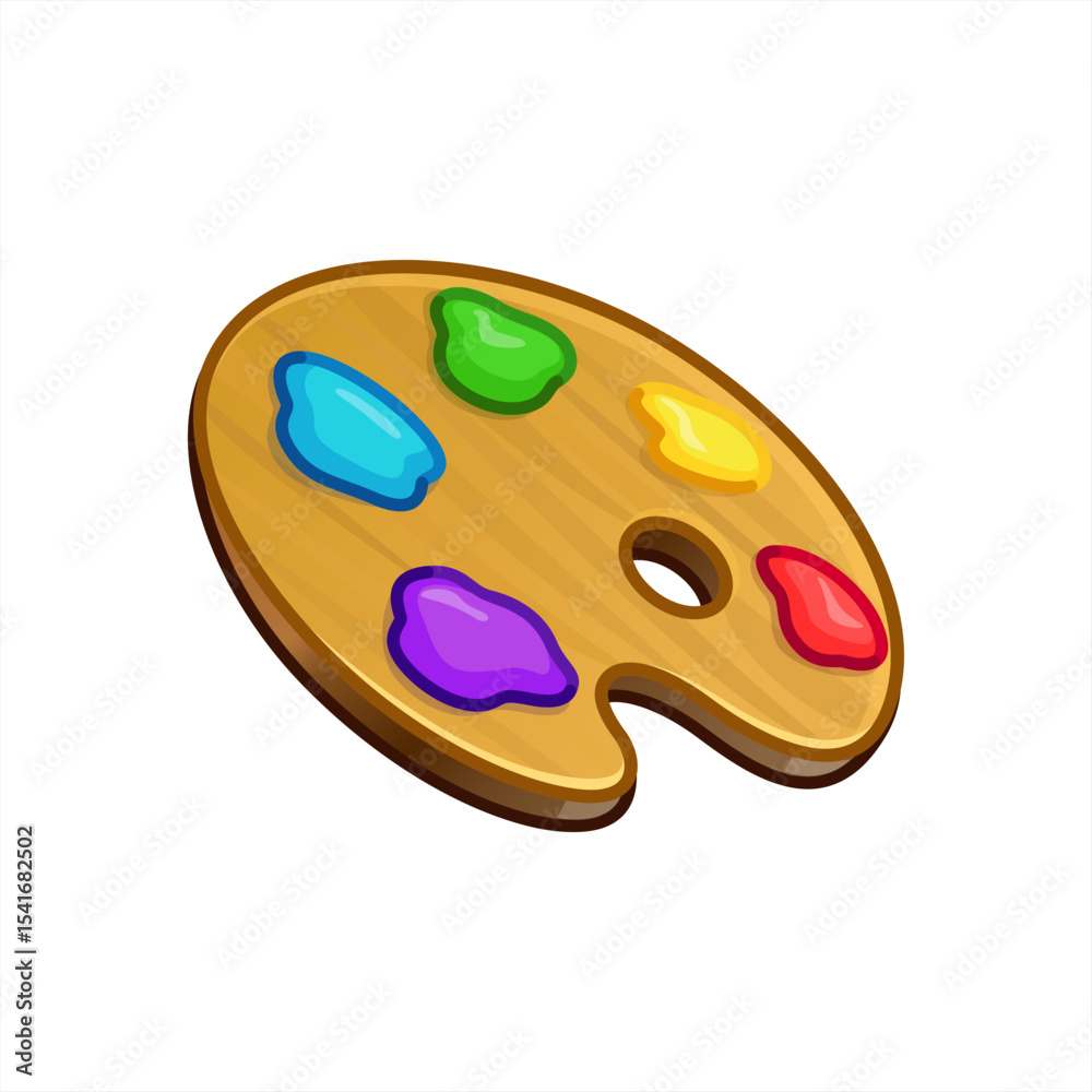 Fototapeta premium Color Paint palette icon. Emoji palette icon, vector. Simple art palette for social media, app, logo and web design. Vector illustration 10 eps.