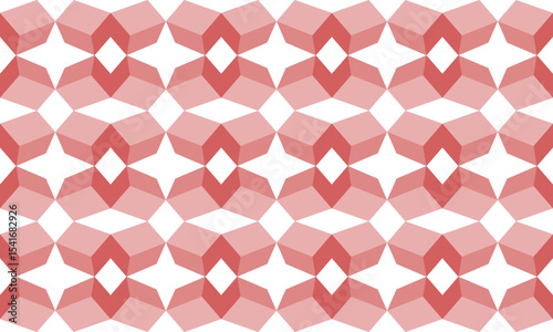 pink tone cube 3D boxes diamond seamless repeat pattern, replete image design for fabric printing or wallpaper, pink abstract wall