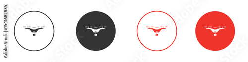 Drone icon Logos. Flat Vector Icon Design Template