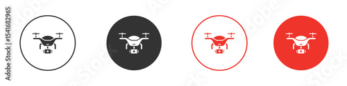 Drone icon Logos. Flat Vector Icon Design Template