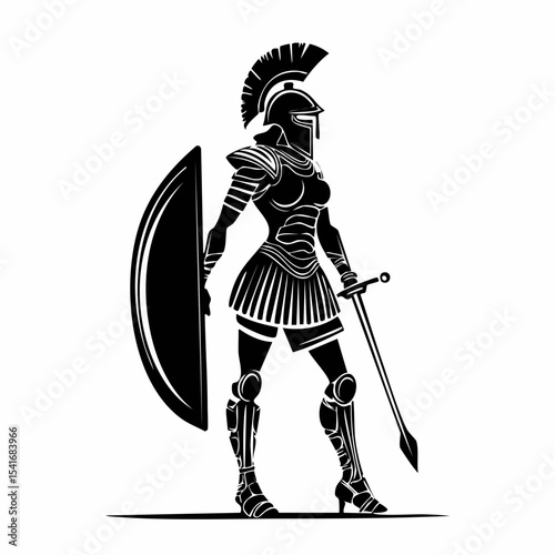Gladiator Vector Image. Gladiator Ready Image Illustrations on white background.