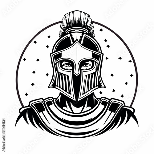 Spartan Gladiator Image. Gladiator Ready Stock Illustrations on white background.