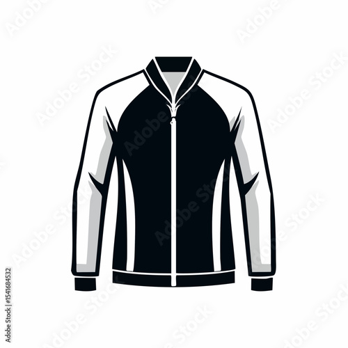Black and white Sport Jacket Images Vector. illustration of sport jacket image isolated on white background.