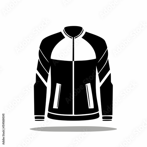 Black and white Sport Jacket Images Vector. illustration of sport jacket image isolated on white background.