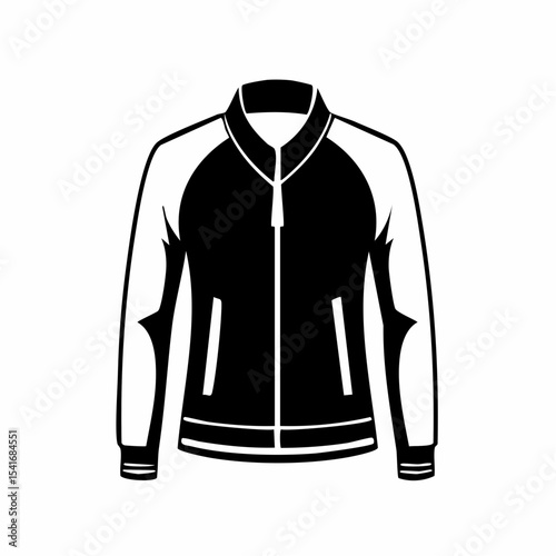 Black and white Sport Jacket Images Vector. illustration of sport jacket image isolated on white background.